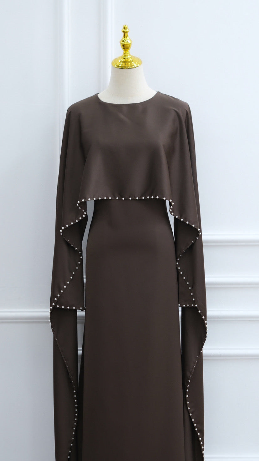 Pearl Lined Abaya Dress