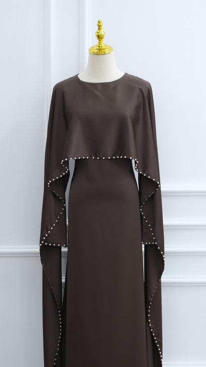 Pearl Lined Abaya Dress