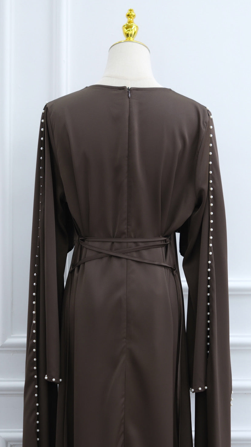 Pearl Lined Abaya Dress