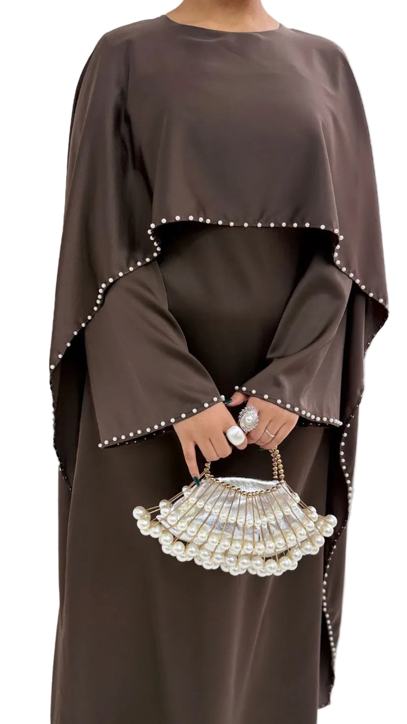 Pearl Lined Abaya Dress