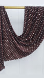 Brown Polka Dot Jersey Cotton Print Hijab