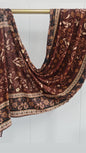 Chocolate Floral Jersey Cotton Print Hijab