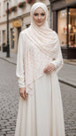 Pink Polka Dot Jersey Cotton Print Hijab