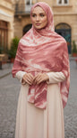 Pink Wave Jersey Cotton Print Hijab