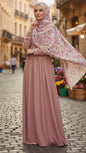 Pink Floral Jersey Cotton Print Hijab
