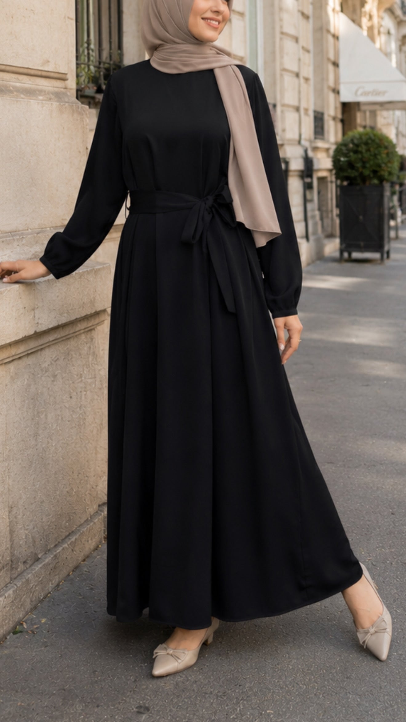 Simple Back Abaya Dress