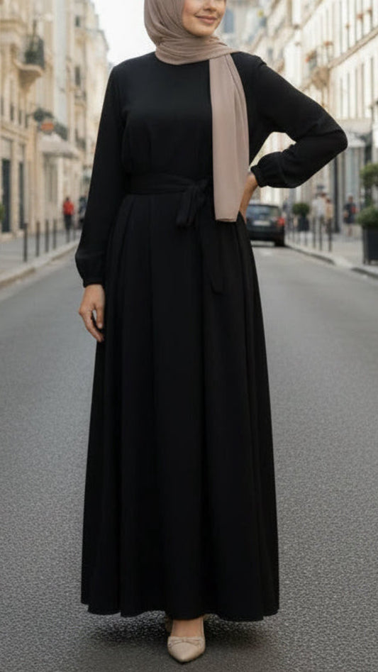 Simple Back Abaya Dress