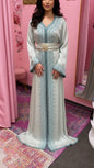 Moroccan Traditional Satin Chiffon Caftan
