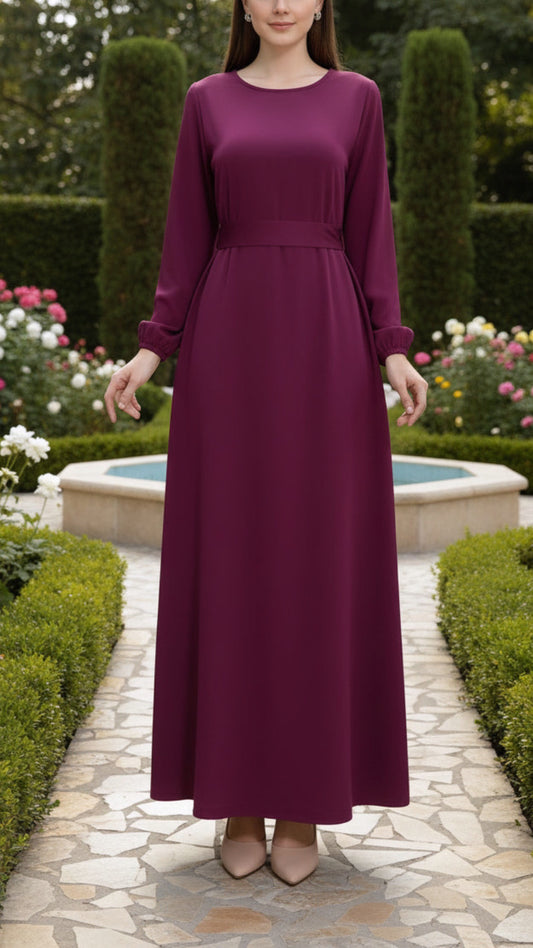 Turkish Style Velvet Abaya Dress
