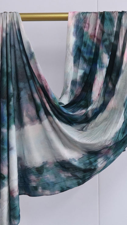 Aurora Watercolor Jersey Cotton Print Hijab