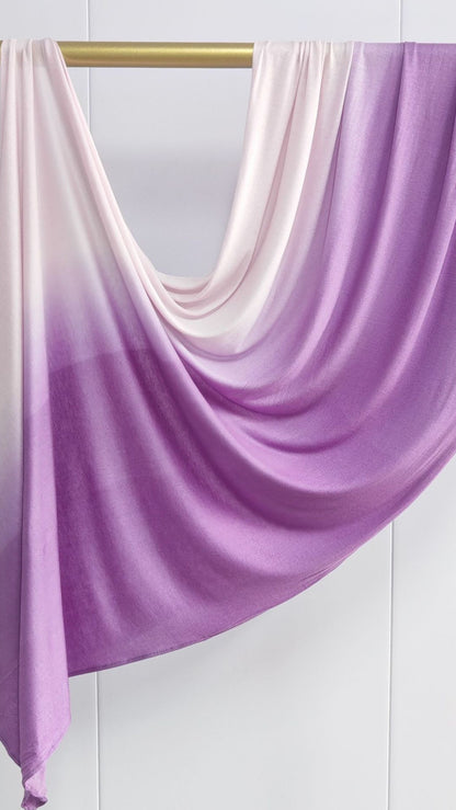 Lilac & White Ombré Double Sided Jersey Cotton Hijab