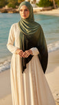 Sage & Black Ombré Double Sided Jersey Cotton Hijab