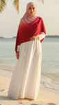 Light Pink & Red Ombré Double Sided Jersey Cotton Hijab