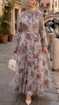 Summer Lavender Rose Chiffon Dress