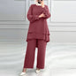 Turkish Style Crepe Tiered Pant Suit(Multi Colors)