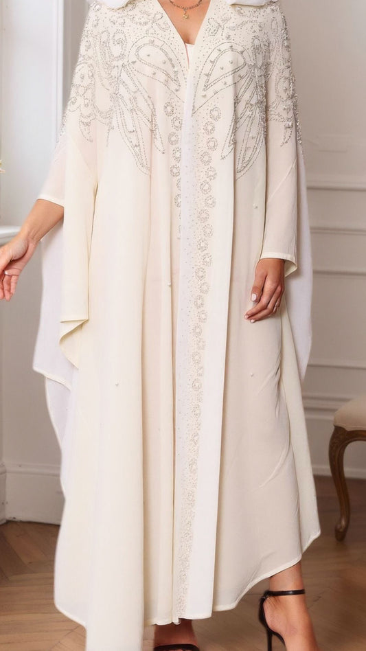Chiffon Beaded Abaya Cape