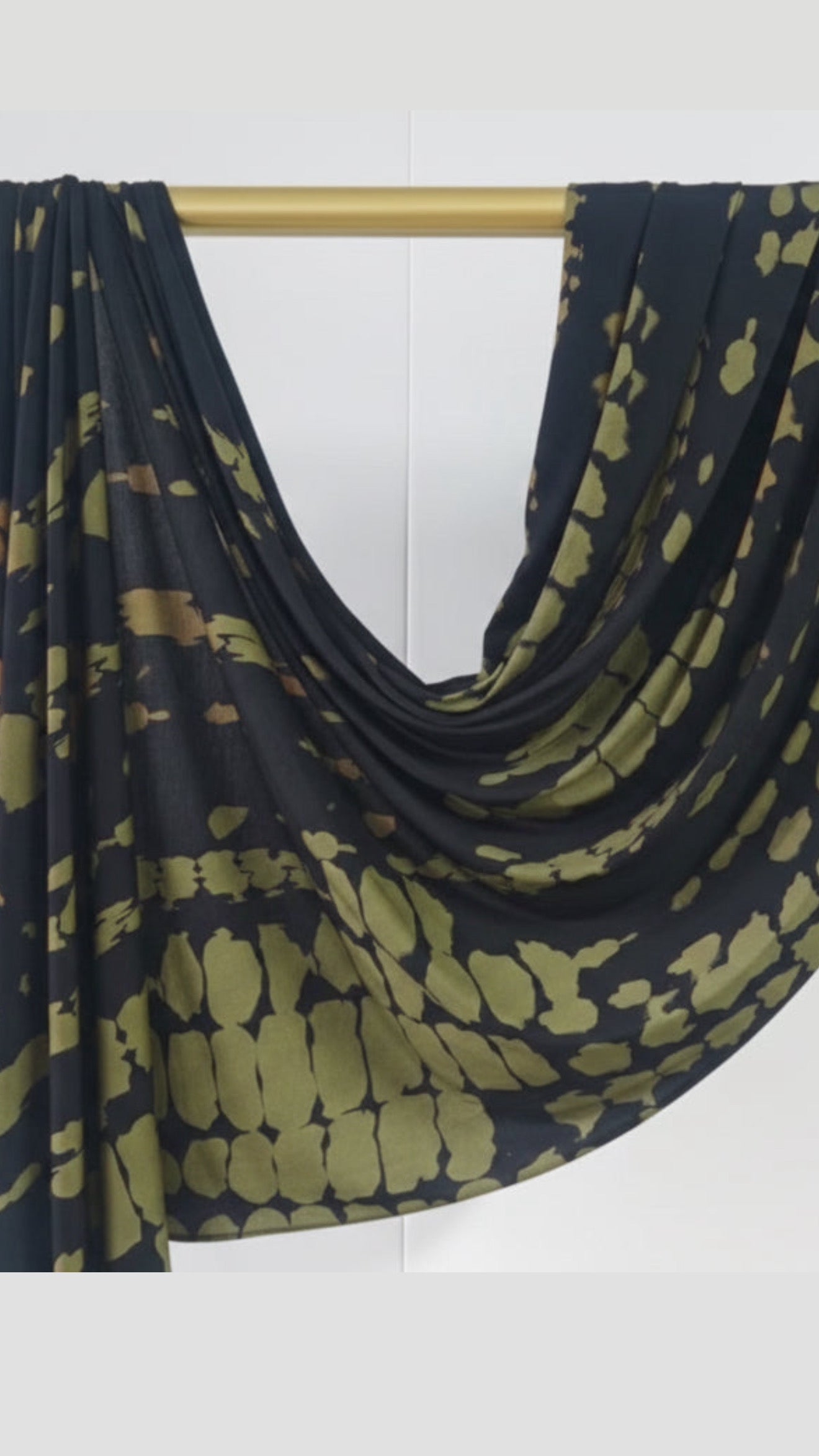 Sahara Green Smoke Jersey Cotton Print Hijab