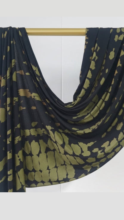 Sahara Green Smoke Jersey Cotton Print Hijab