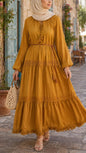 Summer Golden Bloom Cotton Lace Fringe Dress