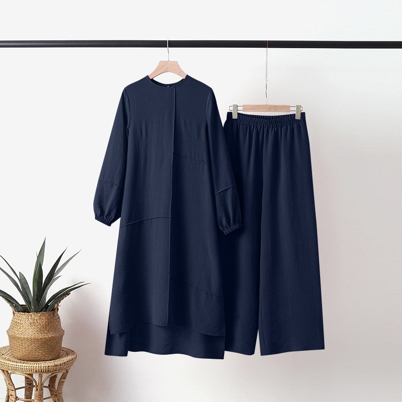 Turkish Style Textured Crepe Pant Suits