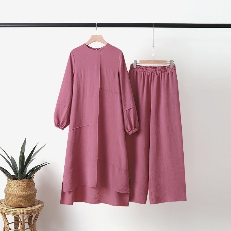 Turkish Style Textured Crepe Pant Suits