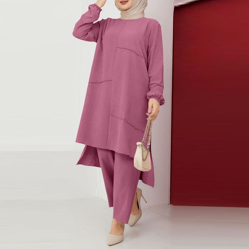 Turkish Style Textured Crepe Pant Suits