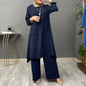 Turkish Style Textured Crepe Pant Suits