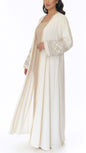 Turkish Style Embroidered Crepe Open Abaya