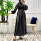 Stylish Faux Leather Black Dress