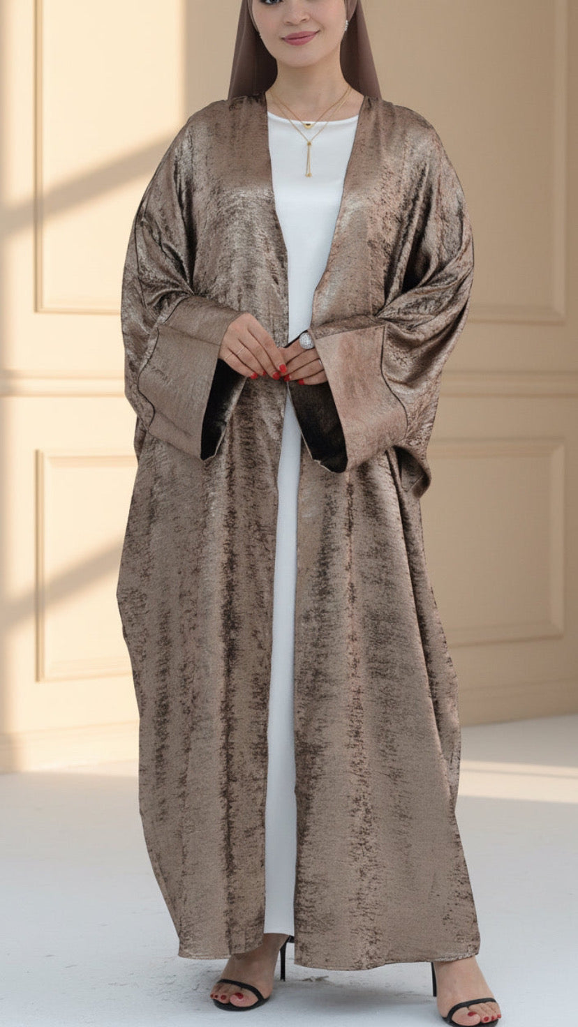 Metallic Open Abaya