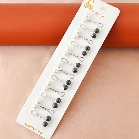 12pcs Faux Pearl Hijab Pins (Multi Color)