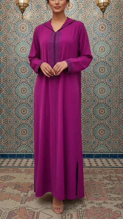 Traditional Moroccan Embroidered Djellaba