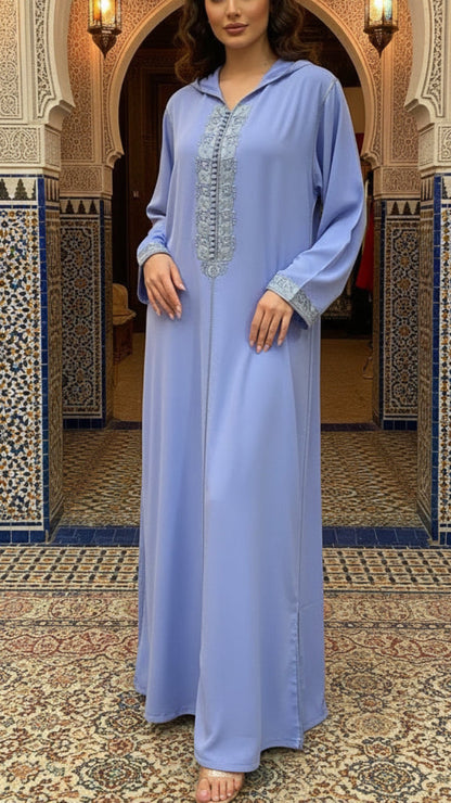 Traditional Moroccan Embroidered Djellaba