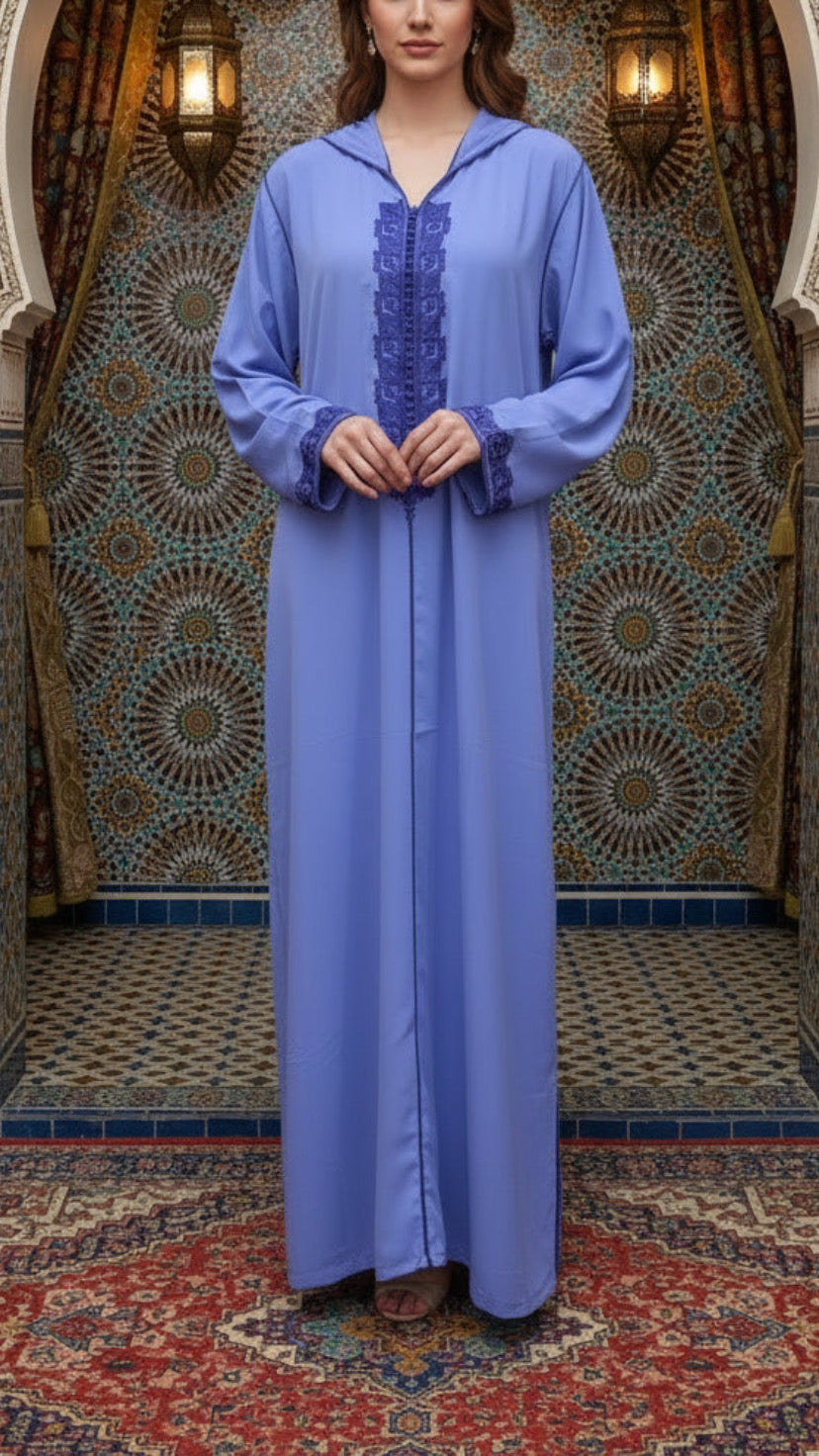 Traditional Moroccan Embroidered Djellaba