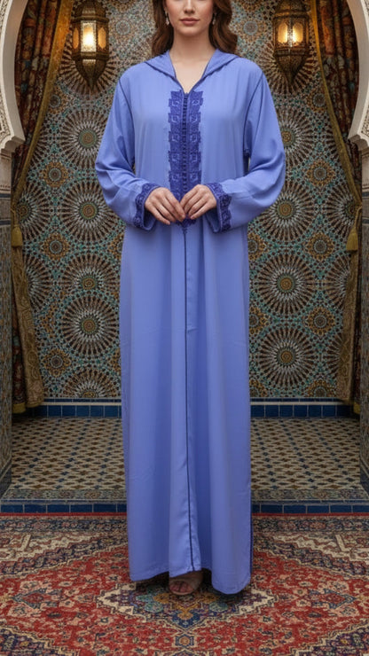 Traditional Moroccan Embroidered Djellaba