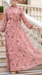 Turkish Floral Chiffon Dress