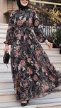 Turkish Floral Chiffon Dress