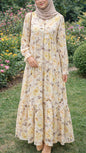 Yellow Turkish Floral Dress
