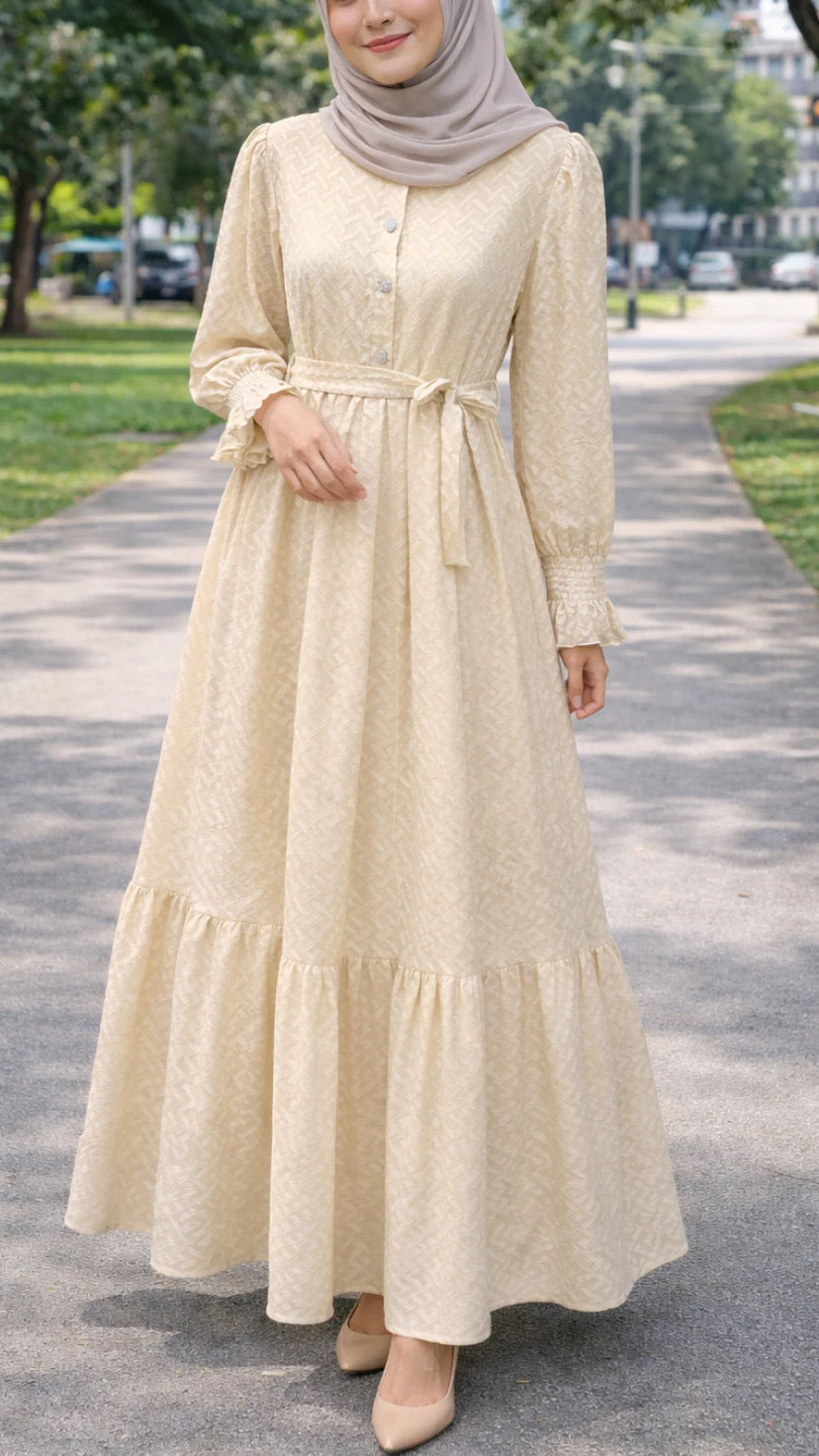 Summer Textured Chiffon Dress