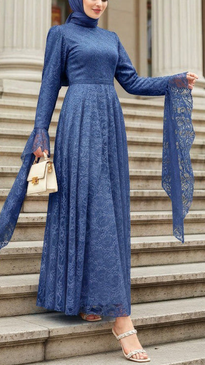 Turkish Lace Blue Dress