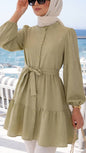 Turkish Button Down Lime Tunic