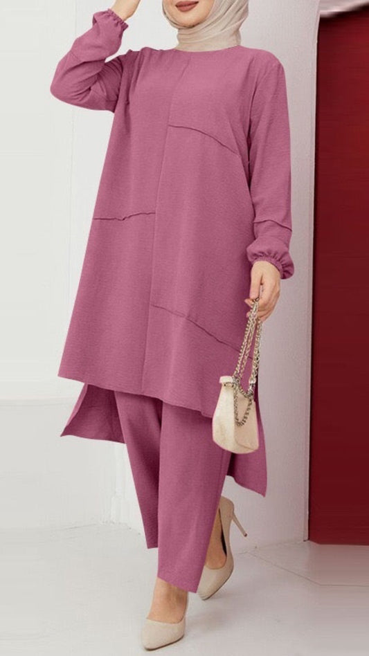Turkish Style Textured Crepe Pant Suits(Multi Colors)