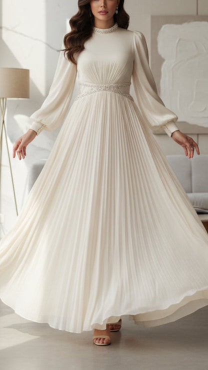 Elegant Waist Embellished Princess Gown