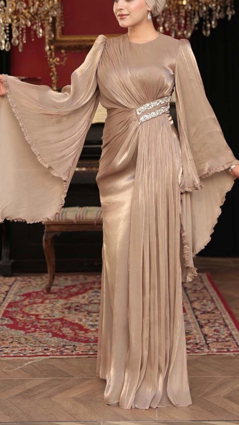 Elegant Princess Bell Sleeved Gown