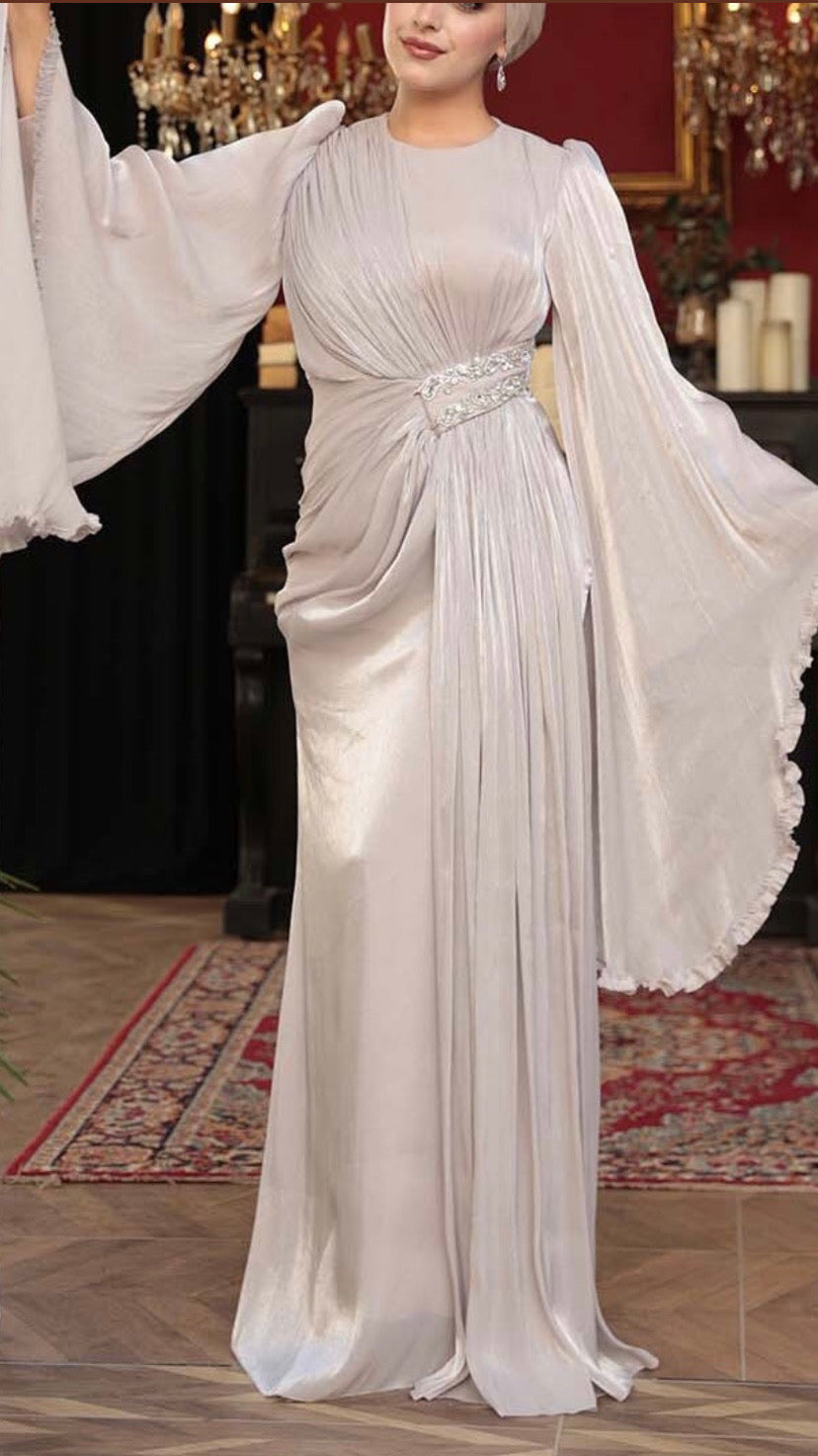 Elegant Princess Bell Sleeved Gown