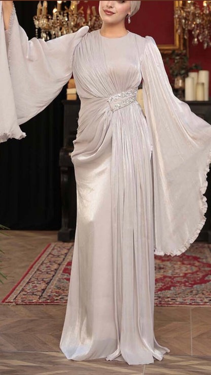 Elegant Princess Bell Sleeved Gown