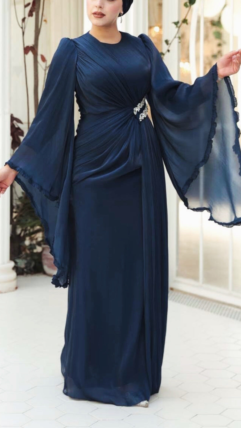 Elegant Princess Bell Sleeved Gown