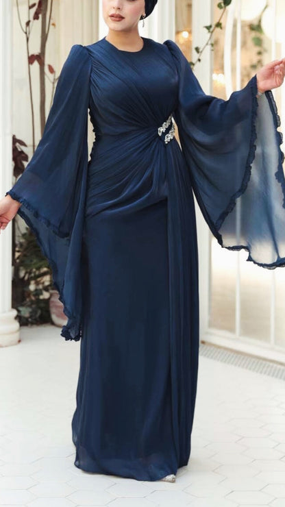 Elegant Princess Bell Sleeved Gown