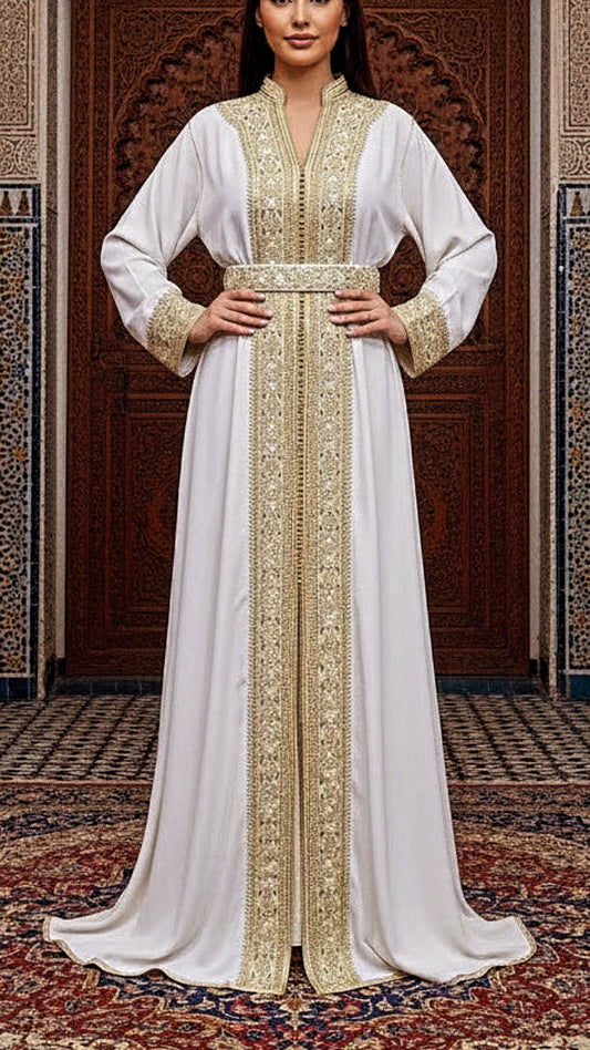 Moroccan Traditional Embellished Caftan