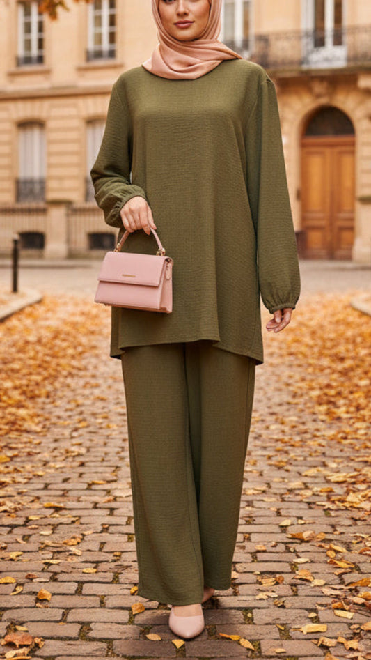 Olive Autumn Pant Suit